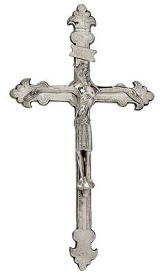 A Historicist Crucifix in Romanesque Style, - Argenti