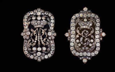 Russian Imperial Court - Two Cloak Buckles for Imperial Lady-in-Waiting, - Stříbro