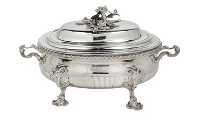 A George III Covered Tureen from London, - Silver