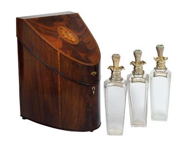 A Victorian Whisky Set from London, - Silver