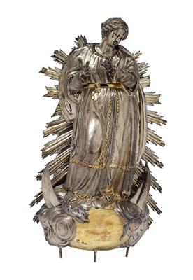 A Moon Sickle Madonna from Naples, - Silver