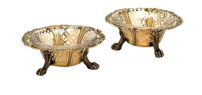 A Pair of George II Bowls from London, - Silver