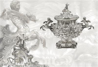 "BUCCELLATI" - Große Deckelterrine, - Silber & Russisches Silber