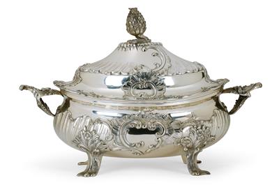 A Covered Tureen in Rococo Style from Germany, - Silver and Russian Silver