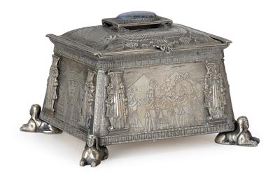 A Lidded Cassette from Italy, - Silver and Russian Silver