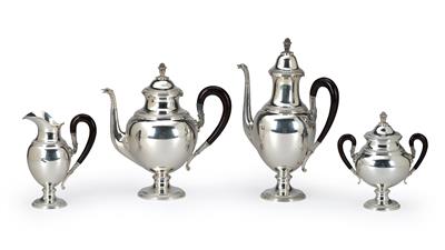 A Tea and Coffee Service from Italy, - Silver and Russian Silver