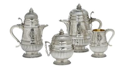 A Tea and Coffee Service from Italy, - Silver and Russian Silver