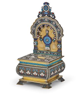 A Large Kurlyukov Salt Throne from Moscow, - Stříbro a Ruské stříbro