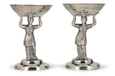 A Pair of Empire Cruet Frames from Vienna, - Silver and Russian Silver