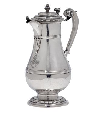 A Louis XV Coffee Pot from Paris, - Silver and Russian Silver