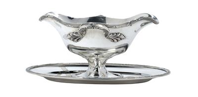 A Saucière from Paris, - Silver and Russian Silver