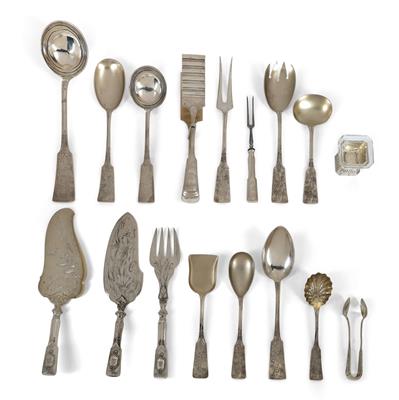 A Cutlery Set for 12 Persons from Schemnitz, - Silver and Russian Silver