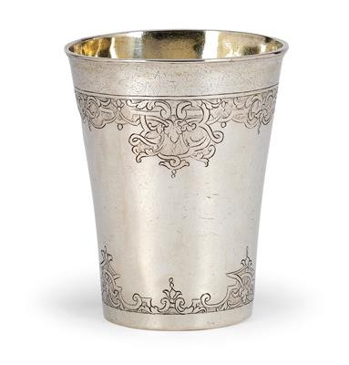 Schlesischer Barocker Becher, - Silber & Russisches Silber