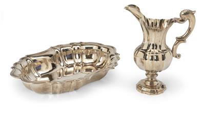 A Jug and Basin from Venice, - Silver and Russian Silver