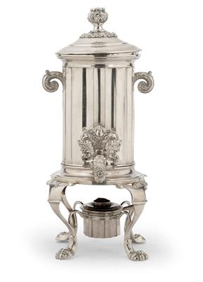 Wiener Biedermeier Teemaschine, - Silber & Russisches Silber