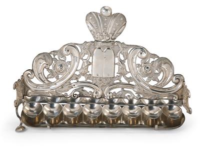 A Hanukkiah from Vienna, - Argenti e Argenti russo