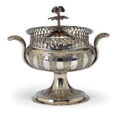 An Empire Sugar Urn from Vienna, - Silver and Russian Silver