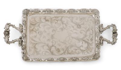 A Late Biedermeier Tray from Vienna, - Argenti e Argenti russo