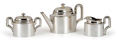 A Tea Set from Vienna, - Silver and Russian Silver