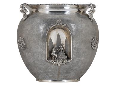 “BUCCELLATI” - a Vase, - Stříbro a Ruské stříbro
