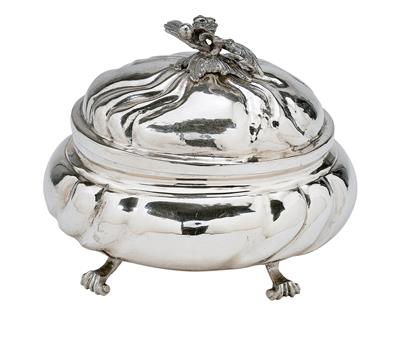 A Covered Box, - Silver and Russian Silver