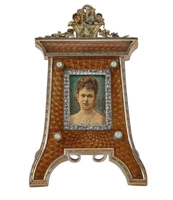 "FABERGÉ" - a Photo Frame, - Silver and Russian Silver