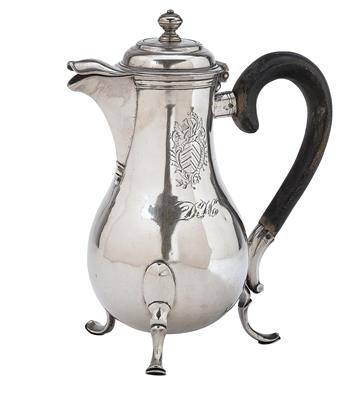 A Mocha Pot from Geneva, - Silver and Russian Silver