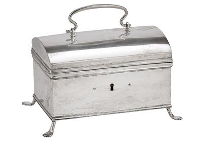 A Neo-Classical Lidded Cassette, - Silver and Russian Silver