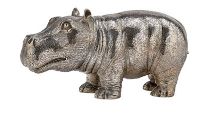 A Hippopotamus, - Silver and Russian Silver