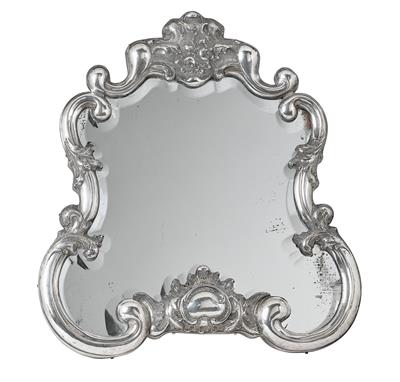 A Late Biedermeier Standing Mirror from Vienna, - Silver and Russian Silver