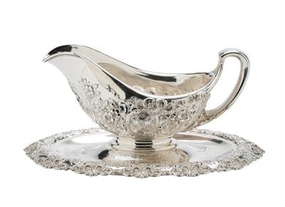 "Tiffany" - a Saucière, - Silver and Russian Silver