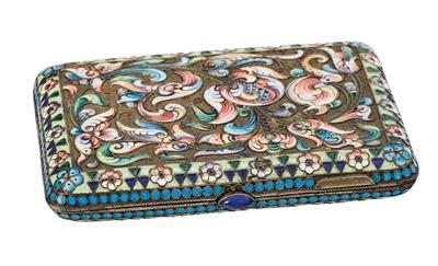 A Cloisonné Tabatière from Moscow, - Argenti e Argenti russo