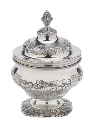 A Covered Box from Portugal, - Silver and Russian Silver