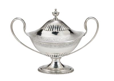 A Covered Tureen from Portugal, - Silver and Russian Silver