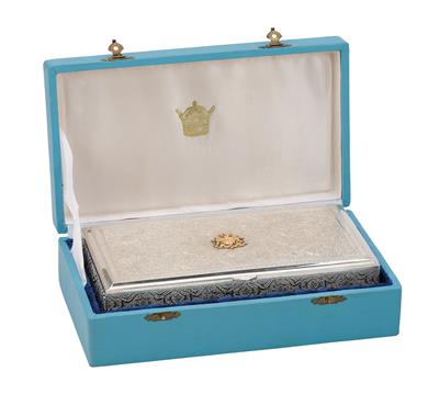 Reza Pahlewi Shah of Persia - a Gift Box, - Stříbro a ruské stříbro