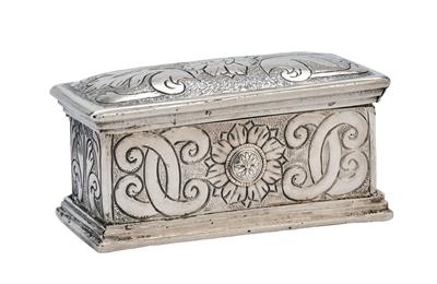 A Baroque Covered Box from Spain, - Stříbro a ruské stříbro