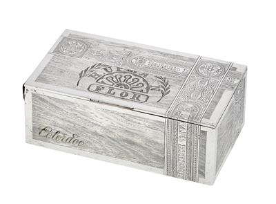 A Trompe L’Oeil Cigar Box from Saint Petersburg, - Silver and Russian Silver