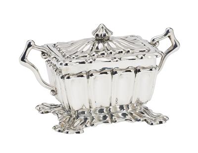 A late Biedermeier Sugar Bowl from Vienna, - Silver and Russian Silver
