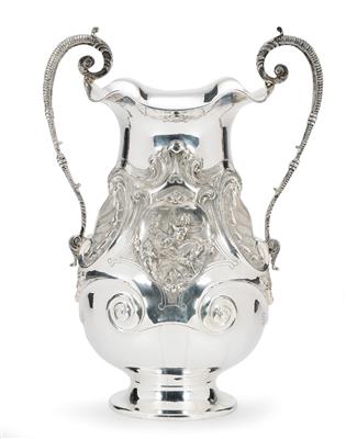 A Large Vase by Buccellati, - Silver and Russian Silver