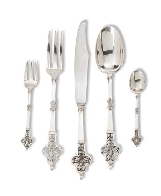 Cardeilhac - Table Cutlery Set for 6 Persons, - Silver and Russian Silver