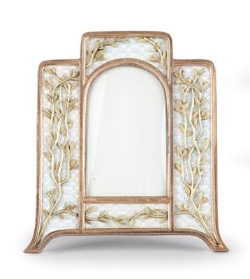 A Photo Frame by Fabergé, Workmaster Viktor Aarne, - Silver and Russian Silver