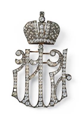 An Imperial Russian Court Lady’s Decoration, - Silver and Russian Silver