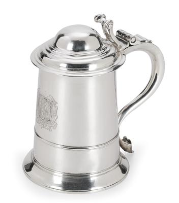 A George II Tankard from London, - Argenti e Argenti russo