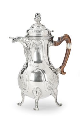 A Chocolate Pot from Mons, - Silver and Russian Silver