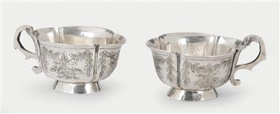 A Pair of Vodka Cups from Moscow, - Argenti e Argenti russo