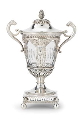 A Neo-Classical Sugar Urn from Paris, - Silver and Russian Silver