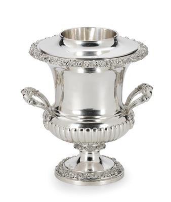 A Biedermeier Wine Cooler from Vienna, - Silver and Russian Silver