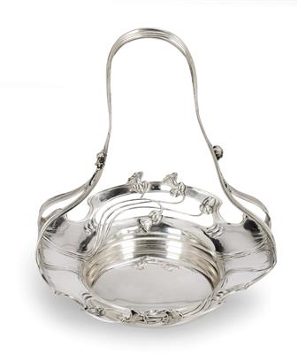 An Art Nouveau Handled Bowl from Vienna, - Silver and Russian Silver