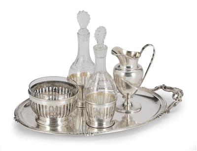 A Cruet Stand from Vienna, - Silver and Russian Silver