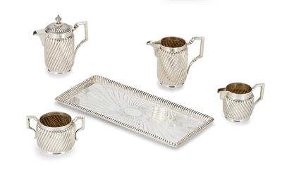 A Mocha Set from Vienna, - Silver and Russian Silver